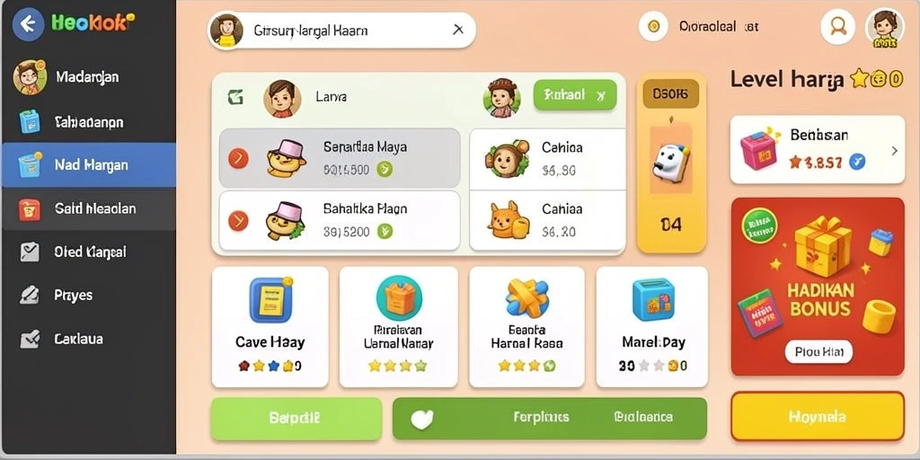 Tampilan antarmuka yang sederhana dan menarik.