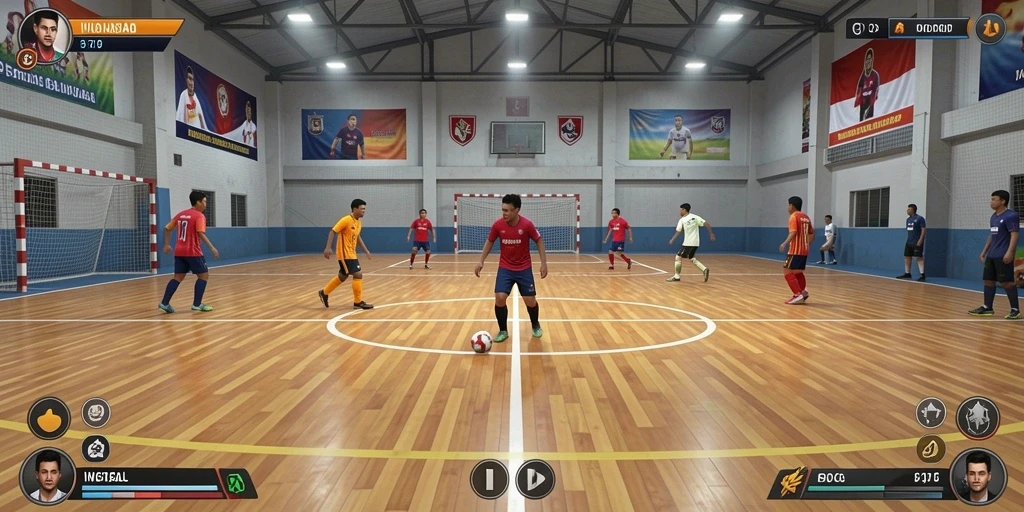 Tangkapan layar menunjukkan karakter utama dalam misi.