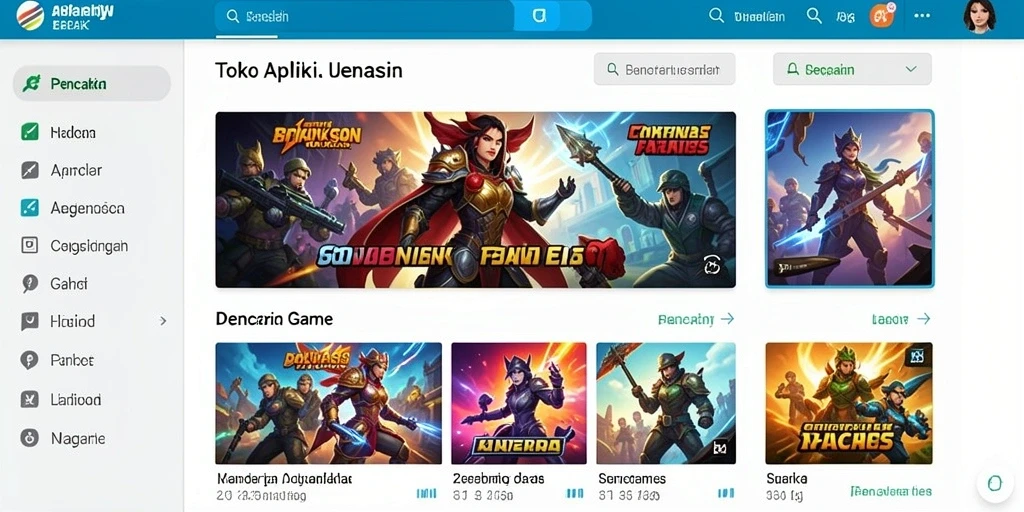 Tampilan awal yang mengesankan dan interaktif.